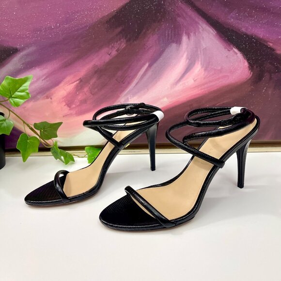 VERONICA BEARD Marceline Leather Strappy Sandals in Black Size 8 - Picture 7 of 15